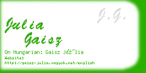 julia gaisz business card